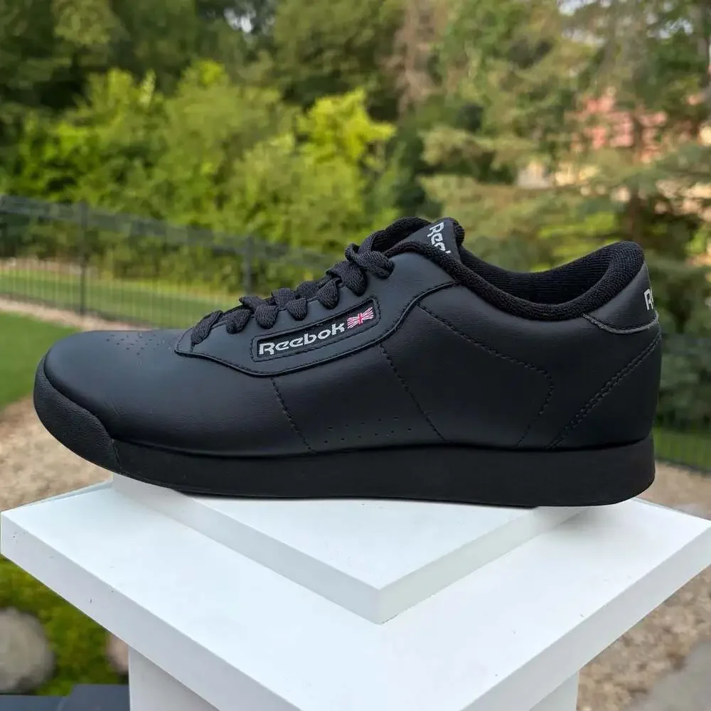 New Reebok Princess Women's Classic Casual Sneakers in Black Size 6.5